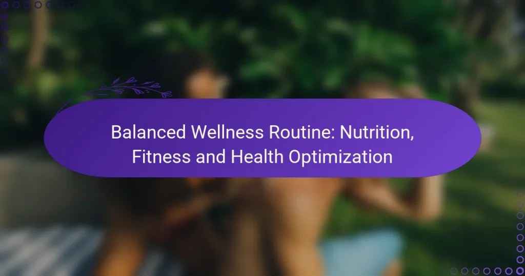 Balanced Wellness Routine: Nutrition, Fitness and Health Optimization