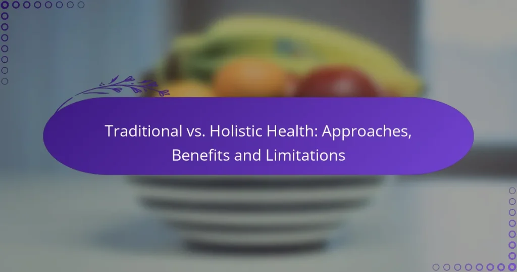 Traditional vs. Holistic Health: Approaches, Benefits and Limitations